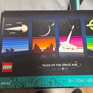 LEGO Space Adventure Building Set with Blue, Orange, and Pink